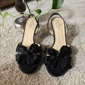 Kate Spade Black Bow Heels